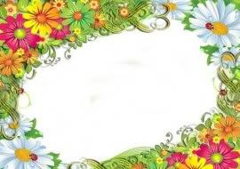 psd frame flowers