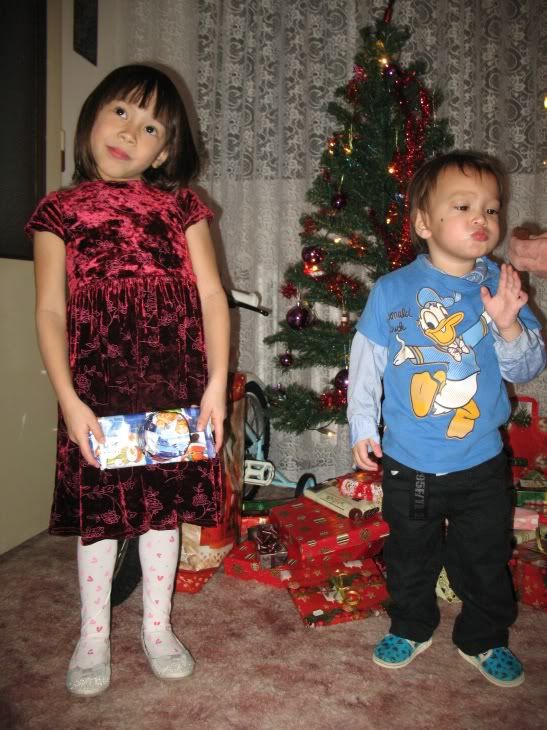 at the christmas tree
