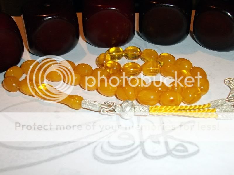 Amazing Marbled Amber Bakelite Prayer Worry Beads Tasbih Misbaha 