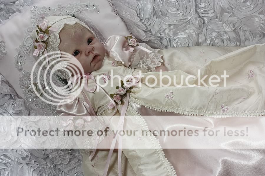 Reborn Baby Victorian Princess Elegance Gown Dress & Bonnet~  